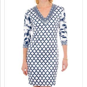 Gretchen Scott Lobster V-Neck Jersey Dress